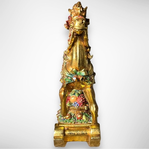 SAN FRANCISCO MUSIC BOX COMPANY GOLDEN OPULENCE MUSICAL ROCKING HORSE - Picture 6 of 8